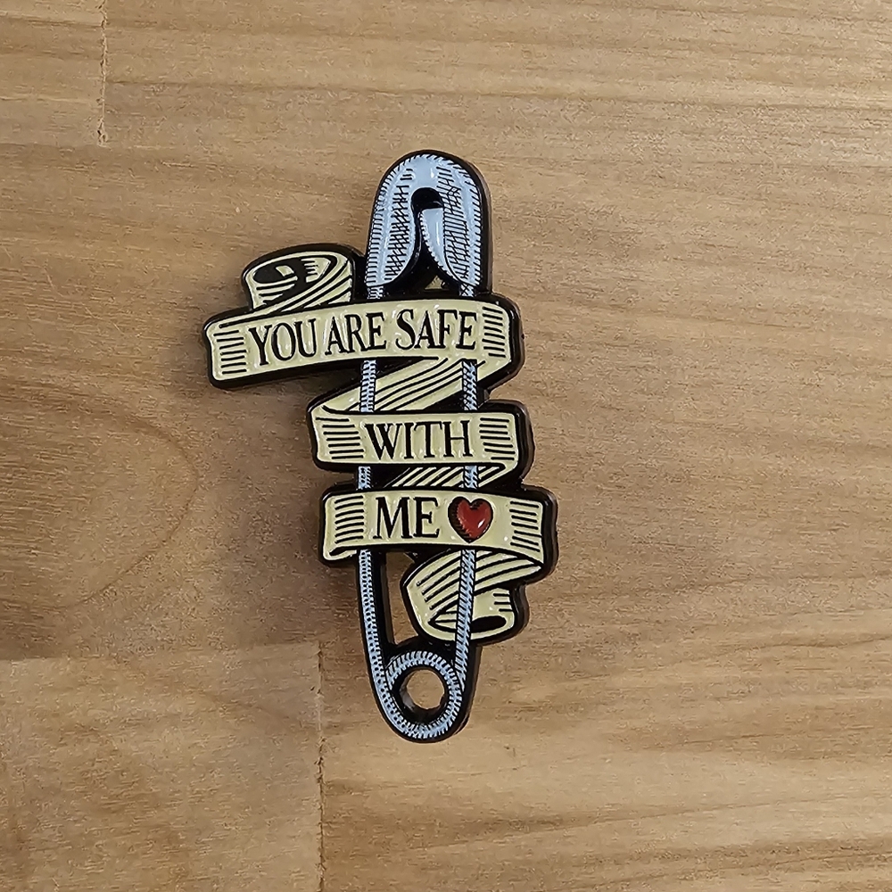 Enamel Double Clutch Pin